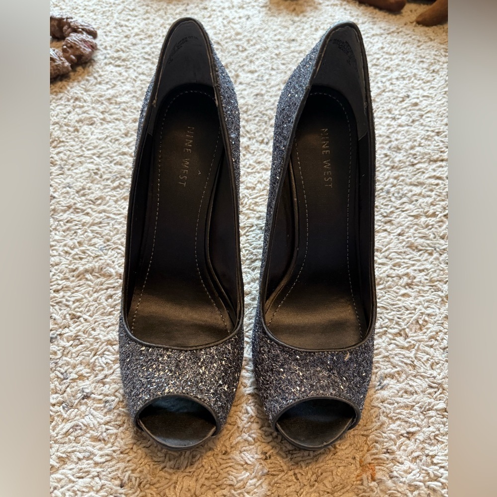Nine West Dazzling charcoal Stilettos